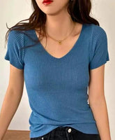 Blusa Tricot Feminina Meia Manga Curta | Petra
